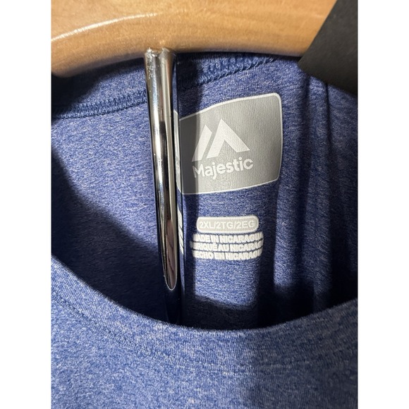 Texas‎ Rangers Shirt Men's Size 2XL Rangers MLB Baseball Majestic - Picture 2 of 4